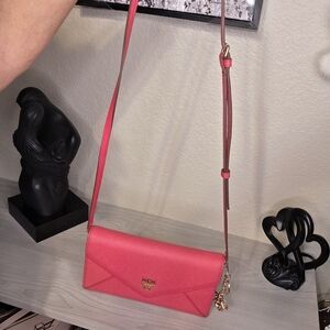 MCM Pink Leather Crossbody Bag